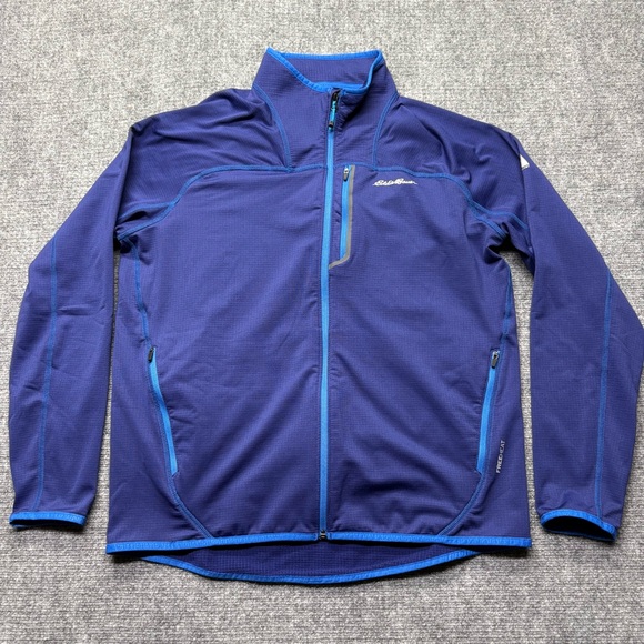 Eddie Bauer Jacket Mens Large Blue First Ascent Free Heat Full Zip
